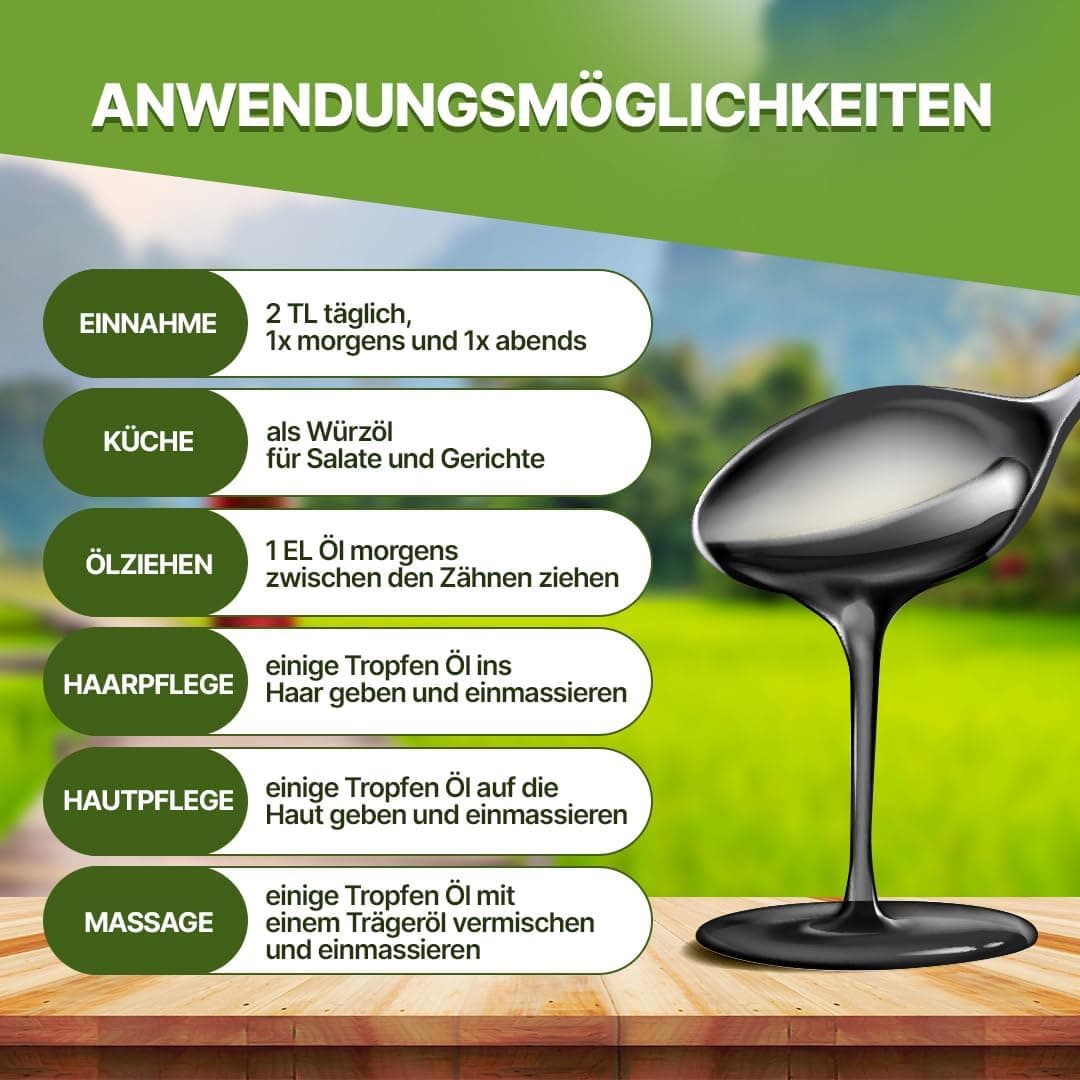 Bio Schwarzkümmelöl (Nigella Sativa) – 6 × 250 ml