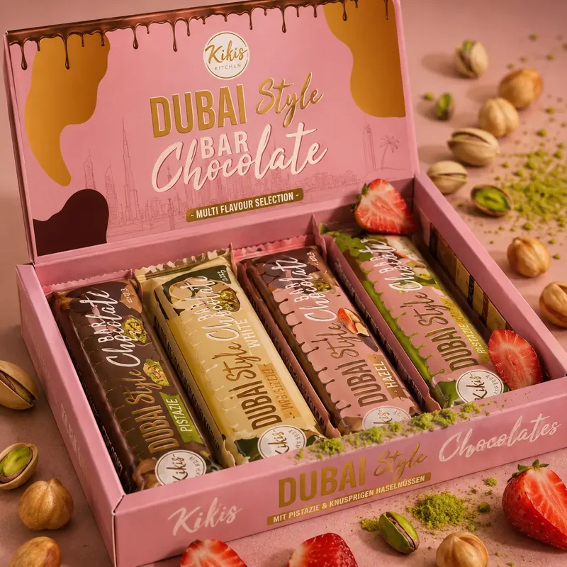 Kikis Dubai Style Bar Chocolate – Mix 4er